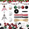 Dog's Booty 102 Insiemi Palline di Legno con Faccine Faccine per Bambole Fai da Te 20mm Natale Pupazzo di Neve Perline di Legno Colorate Perforati per Ufficio Festa Vacanza Compleanno Natale Decorazione Fai da Te