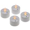 ChiliTec LED Tea Lights Set di 4 Sensore di tiraggio d'aria per soffiare fuori