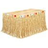 Fovths Luau Grass - Gonna da tavolo hawaiana naturale, 24 x 75 cm, per | Decorazioni per feste hawaiane, decorazioni Luau, tovaglie hawaiane, decorazioni hawaiane per feste, tropicali, naturali