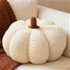 ALKNOT Cuscino decorativo a forma di zucca per Halloween, a forma di zucca, colore bianco crema, per l'autunno, per la camera da letto, 20 cm