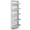 Bricozone Scarpiera Slim In Metallo 5 Ante A Ribalta Salvaspazio Ultra Sottile Profondita 15 Cm 172x50x15 Cm Porta Scarpe Verticale Moderna Per Ingresso Camera Corridoio Gia Montata (Grigio)