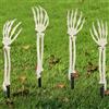 AOFOX Pali di scheletro realistici di Halloween, Zombie, Spirito, Braccio, Palo, Mani di scheletro in plastica separate, Segno da giardino per accessori di Halloween (2 paia)