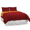 Tata Home Piumino Letto Invernale in Microfibra Morbidissima da 300 gr mq Double Face Misura Letto 1 Piazza Singolo cm 155x200 Colore Arancio Bordeaux Disponibile Anche in Altri 5 Colori e 2 Misure