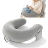 PORFOYO Cuscino Ergonomico per Lavori Manuali, Cuscino Da Gioco per Lettura, A Forma Di U Giro Cuscini per Il Supporto Del Gomito per Giocare, Leggere, Lavorare E Uncinetto (Grigio)