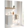TSKDKIT Specchio Adesivo da Parete 40 X 30 cm Specchi Adesivi | Non in Vetro, Acrilico Specchio autoadesivo per Armadio, Muro, Ingresso, per Decorazioni Murali Casa