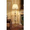 ILAB Piantana lampada da terra classica 1 luce in legno oro realizzata e decorata artigianalmente dbs 100/PT