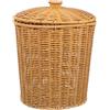 Zerodeko Cestino Per Rifiuti In Rattan Con Coperchio Pattumiera In Vimini Pattumiera Rotonda Cesto Portaoggetti Intrecciato Contenitore Per Vestiti Per Camera Letto Soggiorno E Cesto