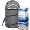 Generico Organizer Contenitore per Peluche Pieghevole In Oxford Forma Squalo Cartoon | Scatole Portagiochi Per Bambini Pieghevole Per Asilo, Giochi, Camera, Angolo, Bambini, Bambine, Compleanno