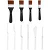 Rieoany Set Di Pennelli Artistici, 4 Misure (20/30/40/60 mm), Pennelli Piatto In Nylon Per Tavolozza, Ideali Per Acquerello, Acrilico E Pittura A Olio