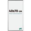 yd. Your Decoration - Cornice 40x70 cm - Argento Lucente - Cornice Decorativa Parete in Plastica con Vetro in acryl - Antiriflesso - 40x70 Cornice - Evry