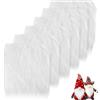 AIEDECOPT 6 Pezzi Pelliccia Sintetica Natale, 25 x 25 cm Pelliccia Sintetica Bianca, Barba per Gnomi, Tessuto in Pelliccias Sinteticas Pretagliata, per Costume da Babbo Natale, Barba pers Gnomi Fai Da Te
