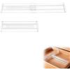 huiyaxun Divisori per Cassetti, Divisori Cassetti, Separatori per Cassetti, Regolabile da 28 a 50 cm, Divisoris per Cassettis in Plastica per Bagno,Comò, Cucina o Trucco Conservazione, 2 Pezzi