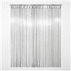 Larfraecy Tenda a fili con frange, 2 m, grigio argento, divisorio per porta | Larfraecy Tenda decorativa per porte, finestre, matrimoni, fidanzamenti, feste e soggiorni