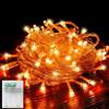 AebeChun Luci Arancione di Halloween, 3M 30 LED luci Fatate Arancioni Autunnali con Timer 6h, Luci LED a Batteria per Decorazioni Halloween Natalizie Festa Giardino Stanza