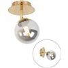 Qazqa athens - Faretto rustico - 1 luce - L 11 cm - Oro/Ottone - rustico - Soggiorno I Camera da letto I Sala da Pranzo I Cucina
