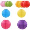 COONE 12 lanterne di carta colorate, 4 misure (10/15/20/25 cm), decorazione per matrimoni, feste in giardino, lanterne per interni ed esterni, decorazioni fai da te (colori pastello, multicolore)