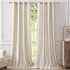 BULBUL Tende di velluto lusso avorio: 274 cm Tenda elegante per soggiorno - Tende di velluto moderne termicamente isolate insonorizzate per la privacy, oscuranti per camera da letto, tende dal
