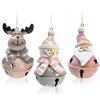 com-four® 9 x Set di decorazioni da appendere in 3 pezzi in poliresina 5 cm | Figura di Babbo Natale - pupazzo di neve e figura di renna da appendere - Decorazione natalizia