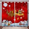Tbrand Tende natalizie per camera da letto e soggiorno, con stampa di Babbo Natale, cervi, pupazzo di neve, per bambini, ragazzi e ragazze, tende per finestre natalizie, decorazione per la stanza, 117,8 x