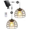 FabStyl 2 Pezzi Lámpara Colgante de Exterior in Stile Boho, IP65 Impermeabili Luci Solari da Giardino con Timer 4/6/8Ore e 4 Livelli di Luminosità per Terrazzi, Balconi e Giardini