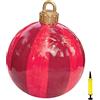 Settoo Palline di Natale 60cm, Addobbi di Alberi di Natale Gonfiabili a Palle Personalizzate di Natale Giganti, per Decorazione da Giardino Addobbi Palle Gonfiabili