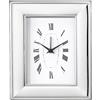 Argenteria MB Orologio da Tavolo con Funzione Sveglia in Legno con Cornice in Argento PVD, Personalizzabile con Incisione Inclusa