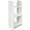 Leomark scaffale per cameretta bambini 50cm x 25cm x 102,5cm (LxPxA), mobile porta giocattoli, libreria armadio pannelli stile scandina, mobili in legno colore BIANCO