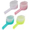 Kaelaxroy Set di 4 dispenser per sacchetti alimentari con beccuccio, chiusura ermetica riutilizzabile per cereali, noci, riso, pasta, farina e zucchero, colori: bianco, blu, verde, rosa