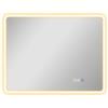 HOMCOM Specchio Bagno con Luce LED e Bluetooth 90x70 cm Antiappannamento | Specchio da Parete Retroilluminato, 3 Colori Dimmerabili, Memoria, Controllo Touch, Vetro Temperato, IP44