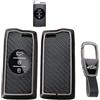 WUZUTU Guscio Chiave in Metallo per DR 3 DR 3.0 EVO 3 Omoda 3 Nero | Custodia portachiavi adatta per Chery Tiggo 2/4/7/7Plus/8Plus. Robusta custodia protettiva in metallo con motivo a quadri