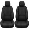 Generico Fodere Sedili Anteriori Nere per Jeep Renegade 2 Pezzi per Guidatore e Passeggero, Rivestimento Stretch Soft-Touch con Lati Neri, per Auto SUV Furgone