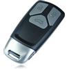 Selyse Guscio chiave 3 tasti adatto per Audi TT A4 A5 Q7 SQ7 RS TTS, guscio chiave auto durevole come chiave di ricambio
