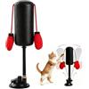 HBSFBH Sacco da boxe giocattolo per gatti, Sacco da boxe con guanti giocattolo per gatti, robusta base a ventosa in ABS, Cat Boxing Toy, Punching Bag with Gloves Cat Toy, per gatti attivi al chiuso