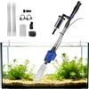 NICREW 3 in 1 Pulizia Acquario Multifunzionale, Sifone per Ghiaia con Filtro in Spugna, Aspirapolvere per Acquario Medio e Grande