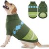 Queenmore Maglioncino Cane Collo Alto Intarsio A Rombi Vestibilità Comoda | Cappotto Cane Per Le Corse All'Aperto Giochi Al Parco, Per Labrador, Golden Retriever, Pastore Tedesco, Boxer E Dobermann