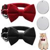 NyxSeat 2 collari personalizzati per gatti, 2 marchi rotondi per animali domestici, collare in pelle scamosciata, collare per gatti, collare regolabile, adatto per gatti, cani di piccola taglia
