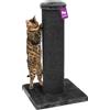 Petrebels Tronco tiragraffi XXL per gatti di grandi dimensioni, alta qualità Savannah 86 cm di altezza, colonna tiragraffi con diametro di 20 cm di spessore, colore nero