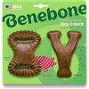 Benebone Tiny Conf. da 2 Giochi da Masticare per Cani, Bacon Reale | Multipack, Made in USA, Ossa per cani, Di lunga durata, Una taglia per ogni cane, Li tiene occupati