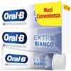 Oral-B Dentifricio Sbiancante 3D White Advanced Extra Bianco 2x75ml | Dentifricio 3D White Advanced Extra Bianco, Denti più Bianchi in 3 Giorni, Sapore Menta Fredda, 2 Dentifrici da 75ml