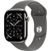 APPLE WATCH SERIES 11 GPS + CELLULAR 46MM CASSA TITANIO CON BAND GRIGIO PIETRA - S/M