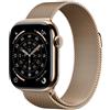 APPLE WATCH SERIES 11 GPS + CELLULAR 42MM CASSA TITANIO ORO CON LOOP IN MAGLIA MILANESE ORO