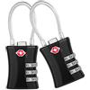 Blendura Lucchetto Valigia TSA 2 Pezzi, 3 Cifre | Lucchetto TSA con combinazione per valigie, bagagli, zaino, armadietto, palestra e viaggio