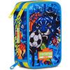 SEVEN S.P.A. Mitama Astuccio Scuola 3 Scomparti TigerPlay, 47 Pezzi, Completo di Matite e Pennarelli, Bambino, Elementare