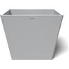 POTS&MORE Prismo 40 VP024002 - Vaso per piante, 40,8 cm, forma quadrata, colore grigio chiaro, altezza 33,2 cm, in plastica, per piante da appartamento