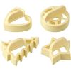 Zenker Fackelmann Zenker 4 Formine Taglia Biscotti, in ABS, Panna/Marrone