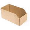 ONLY BOXES 10 scatole portaoggetti in cartone aperto, contenitore portaoggetti, dimensioni interne 30 x 15 x 15 cm, cestino in cartone ideale per l'organizzazione, marrone