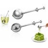 JAPORIA Infusore Tè 2 Pezzi, Acciaio Inossidabile 304 Infusore Tè, colino da tè Infusori per Tè con Manico Telescopico, Filtro da Tè per Tè Sfuso, Spezie, Cacao, Farina