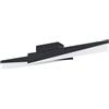 Eglo lampada da soffitto a LED Isidro, illuminazione dimmerabile | da soggiorno in metallo e acrilico bianco e nero, luce bianco caldo, L 86 cm