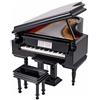 MINIATURE Grand Piano Music Box with Bench and Black Case - Plays Fur Elise