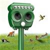 COODAY Repellente per Gatti Ultrasuoni Solare,120° Infrared Sensing - IP45 Impermeabile, 5 Modalità Regolabili, Caricamento Solare, Cortile e Fattoria Allontana - per Gatti, Cani, Uccelli, Topi